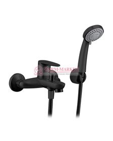 Смеситель для ванны черный Leine 3501-Bl