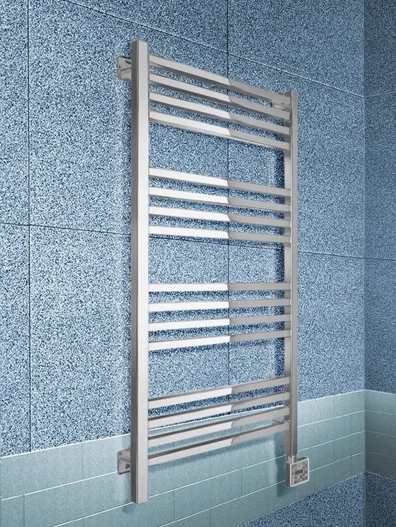 Modus White E - белый электрический полотенцесушитель с квадратным профилем