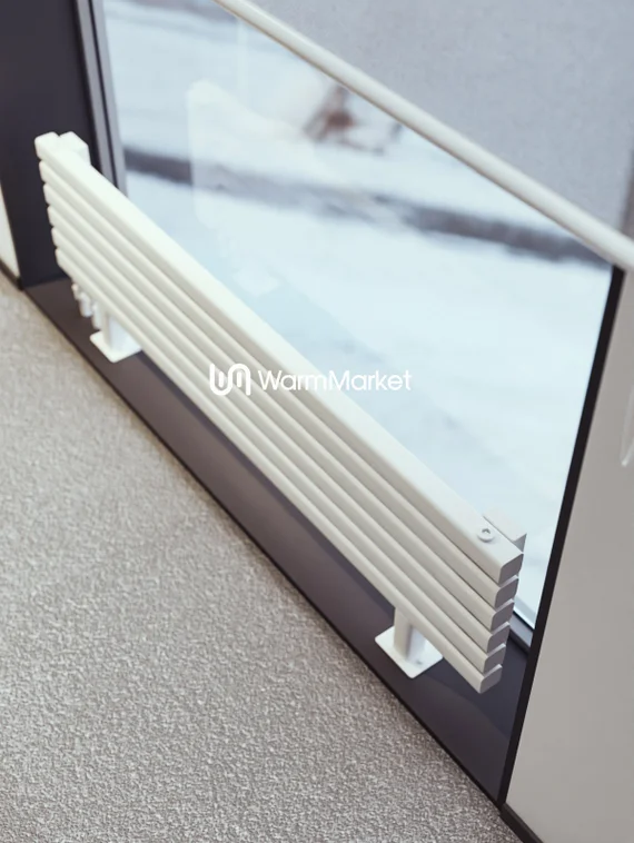 Bareng Tipe ZN 1000 - напольный трубчатый радиатор шириной 1000 мм, нижнее левое подключение