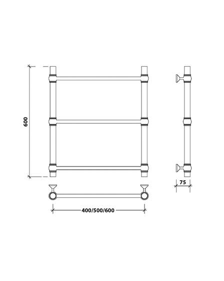 Водяной полотенцесушитель Secado Флоренция 1 из нержавеющей стали