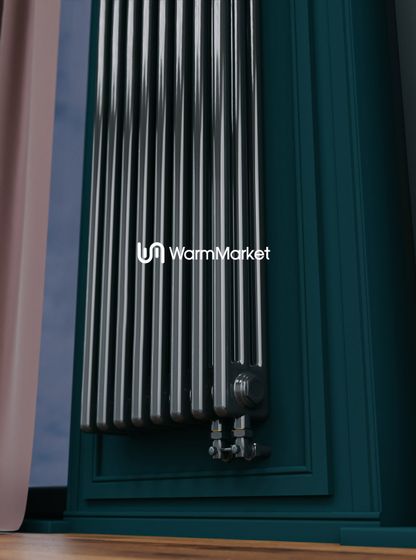 Bareng Softy 3150 - трехтрубный трубчатый радиатор высотой 1500 мм, нижнее подключение с термостатикой