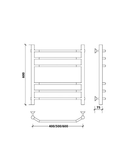 Водяной полотенцесушитель Secado Агата 3 из нержавеющей стали