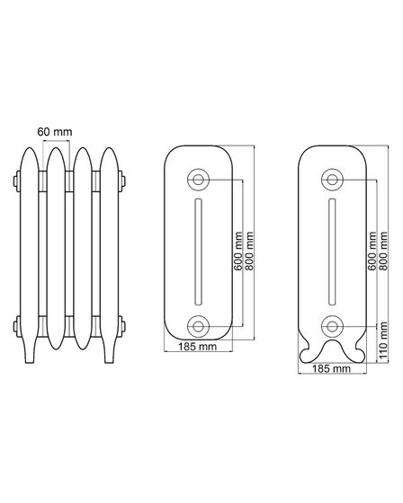 Чугунный радиатор HeatWave Pion 790