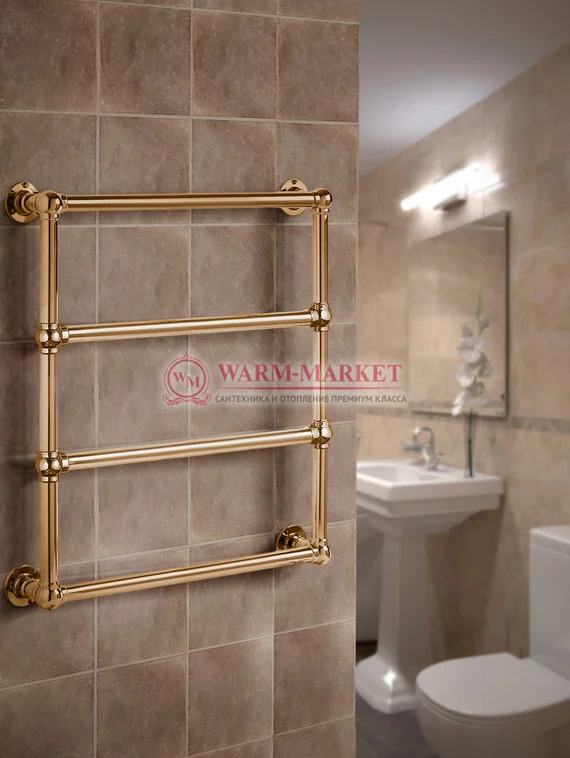 Полотенцесушитель Warmer Bomond в ретро стиле 700х500 мм, 4 перекладины