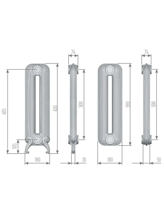 Exemet Detroit 500 - чугунный дизайн радиатор