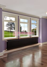 Трубчатый радиатор Dia Norm 2057 двухтрубный с боковым подключением черного цвета