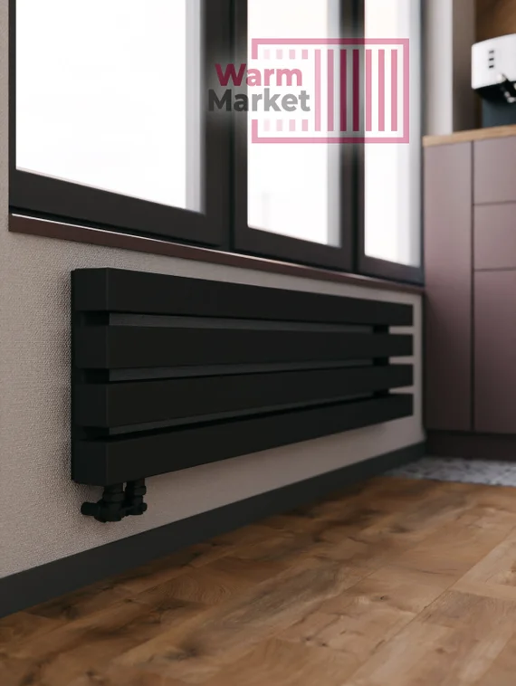 Axxinot Verde 60х60 Z - горизонтальный водяной радиатор шириной 1000 мм, 4 секции