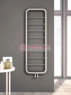 Дизайнерский полотенцесушитель из матовой полированной нержавеющей стали Paros Carisa