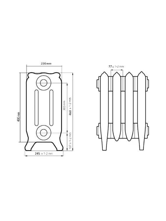 Bristol 300 - чугунный дизайн радиатор