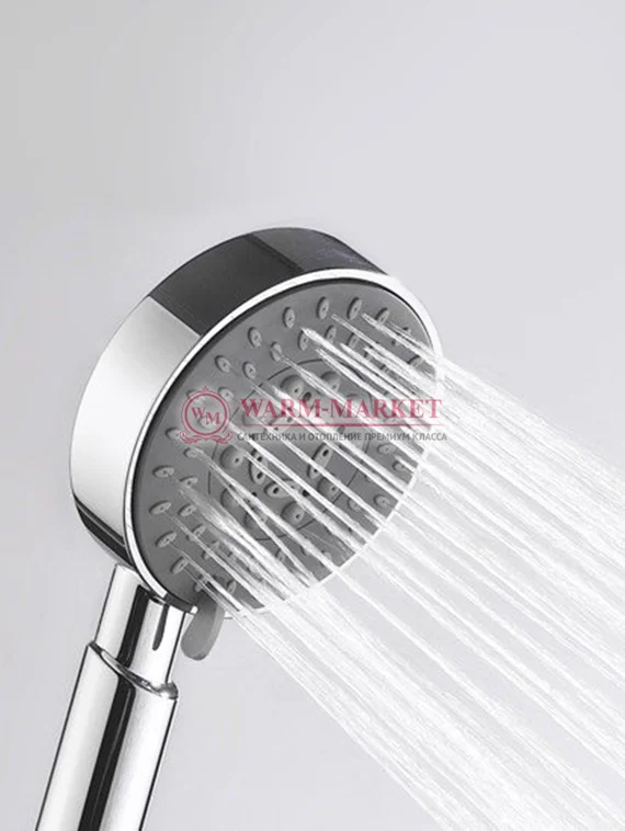 Встраиваемый комплект для душа с верхней душевой насадкой и лейкой черный А16028-Bl Thermo