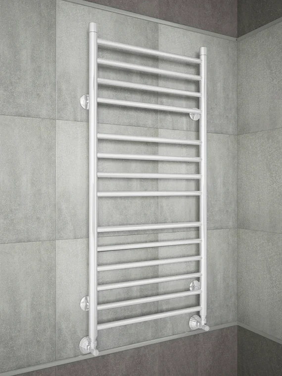 Avrora E-белый электрический полотенцесушитель из нержавеющей стали.