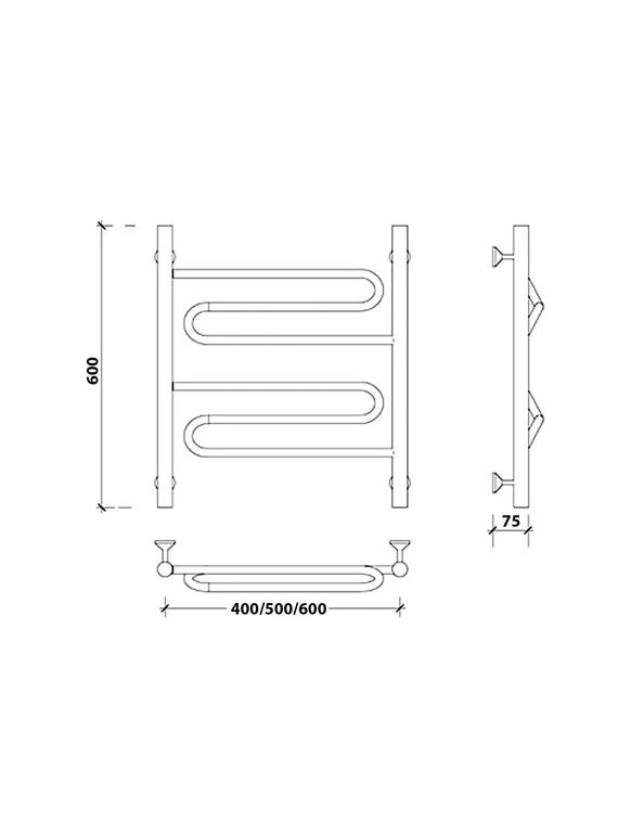 Водяной полотенцесушитель Secado Валенсия 1 из нержавеющей стали