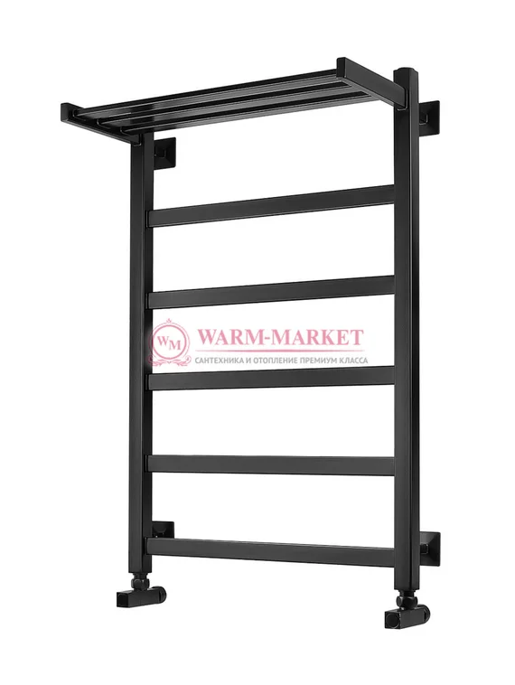 Электрический полотенцесушитель Secado Корсико 1 СП из нержавеющей стали, черный