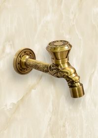 Банный кран Dragon длинный античная бронза