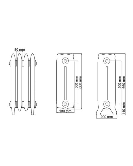 Чугунный радиатор HeatWave Nostalgia 500