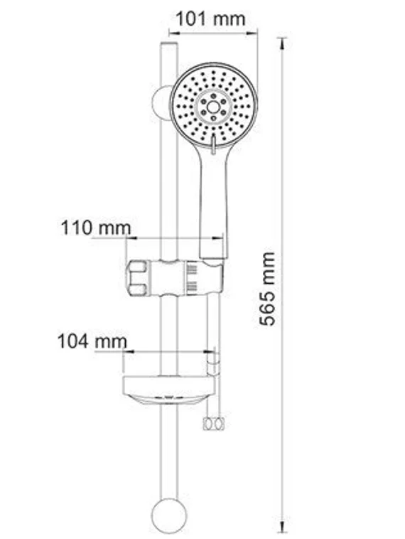 Душевой комплект черный A005-Bl