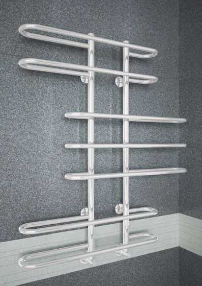 Diana - водяной полотенцесушитель из нержавеющей стали белого цвета.