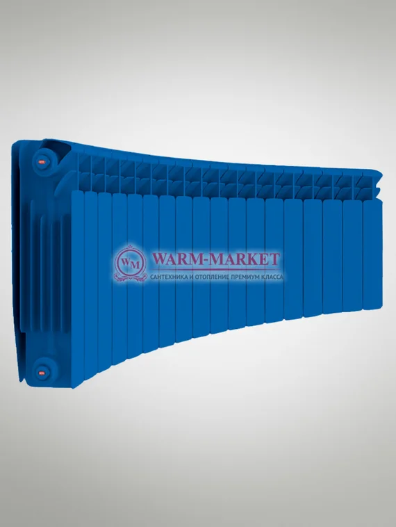 Rifar Alum Flex Ral 500 - цветной алюминиевый радиусный радиатор с боковым подключением