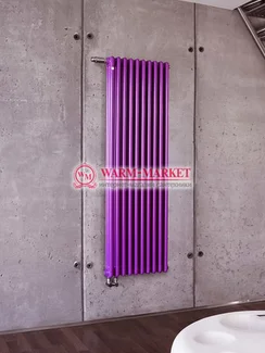 Вертикальный трубчатый радиатор Dia Norm 3180 трехтрубный, нижнее правое/левое подключение с вентилем