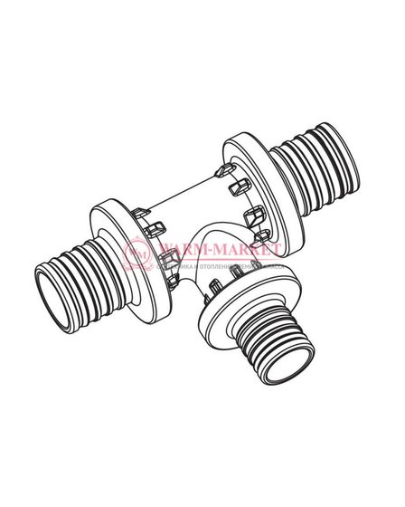 Тройник REHAU с уменьшенным боковым проходом 20-16-20 PX