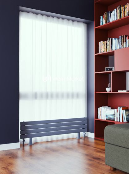 Bareng Temper ZN 500 - напольный трубчатый радиатор шириной 500 мм, нижнее разнесенное подключение