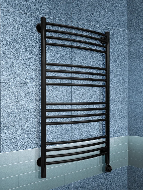 Bogema E - электрический полотенцесушитель с выгнутыми вперед перекладинами, 500х500 мм