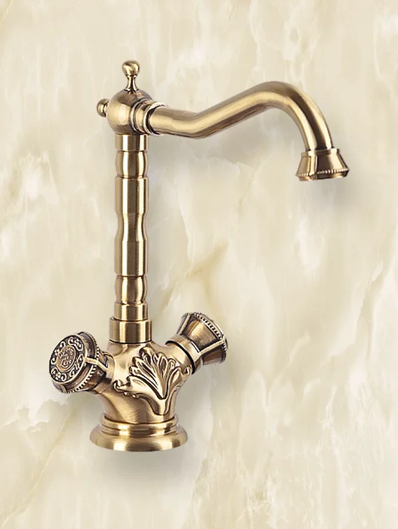 Sigma De Lux W - бронзовый смеситель на раковину в стиле ретро