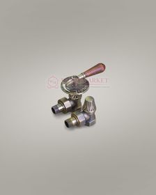 Угловой комплект для подключения чугунного радиатора 1/2