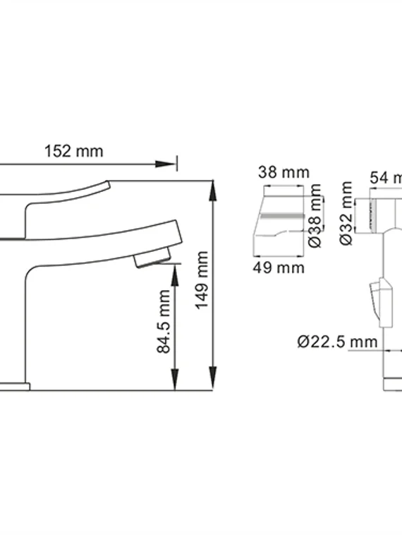 Смеситель для умывальника с гигиенической лейкой черный Aller 1068-Bl