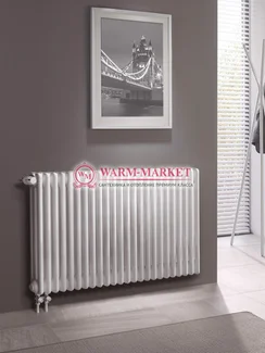 Трубчатый радиатор Dia Norm 3057-22 секции, трехтрубный с нижним правым/левым подключением с вентилем.