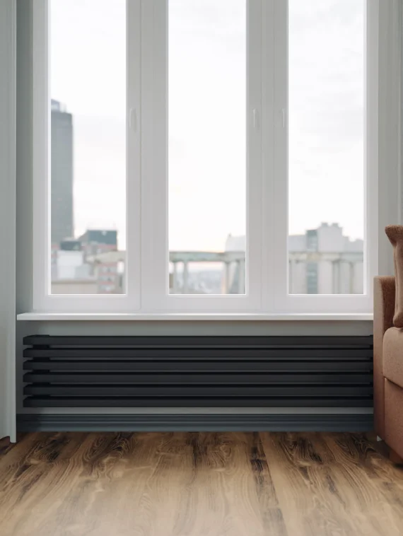 Bronto Plex Z - горизонтальный трубчатый радиатор шириной 1500 мм, нижнее правое подключение