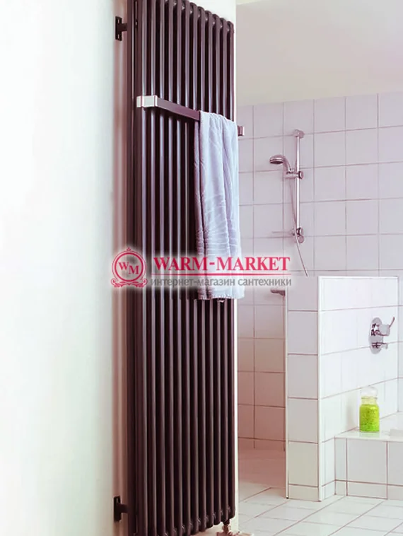 Вертикальный трубчатый радиатор Dia Norm 2180-12 секций, двухтрубный нижнее правое/левое подключение с вентилем.