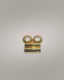 Комплект декоративных трубок "ретро" для подключения чугунного радиатора, золото