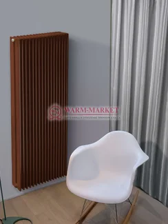 Paralleli v 2 1750 шаг 25 вертикальный трубчатый радиатор из прямоугольного профиля коричневого цвета