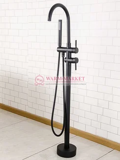 Смеситель для ванны напольный Warmer Black Line 11802002