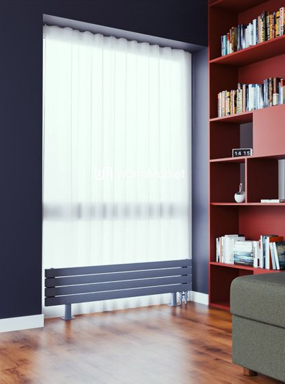 Bareng Temper ZN 700 - напольный трубчатый радиатор шириной 700 мм, нижнее правое подключение