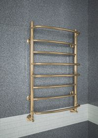 Euromix Bronze - бронзовый полотенцесушитель c чередующимися прямыми и выпуклыми перекладинами