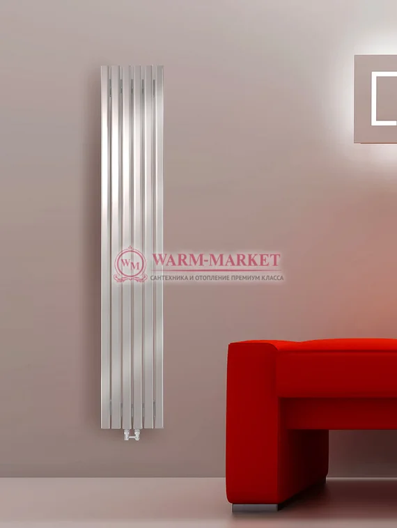 Steel V 30х50 750 - вертикальный трубчатый дизайн-радиатор, 9 секций