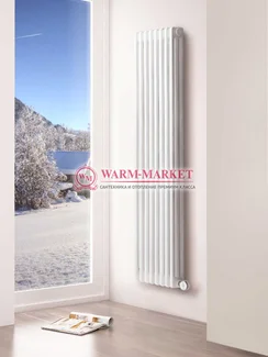 Delta Electric 1800, 8 секций, 3 трубный - электрический вертикальный трубчатый радиатор