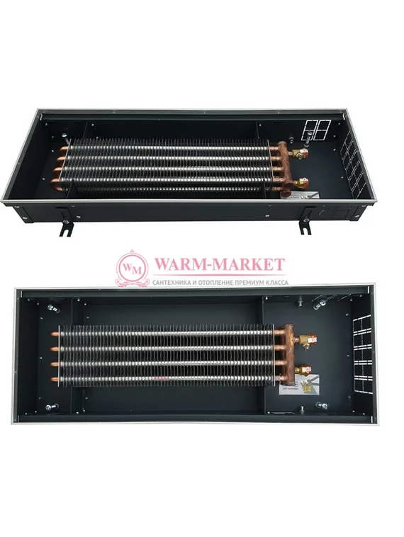 Внутрипольный конвектор Techno Power KVZ, высота 105 мм., ширина 300 мм., без решетки