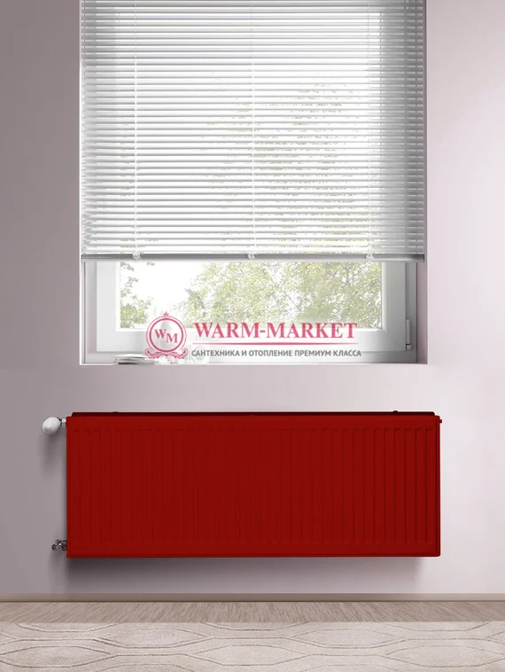 Dia Norm Compact С 22, высотой 500 мм - панельный радиатор с боковым подключением красный