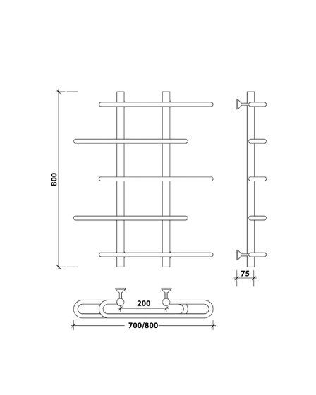 Водяной полотенцесушитель Secado Венеция 4 из нержавеющей стали