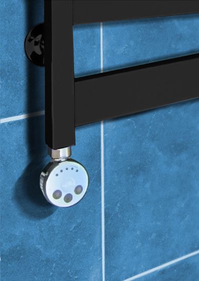 San Remo Black - черный дизайн полотенцесушитель с широким профилем