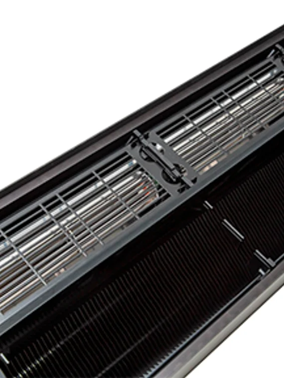 Внутрипольный конвектор с принудительной конвекцией Möhlenhoff QSK EC HK 2L шириной 360 мм, высотой 140 мм