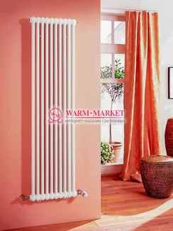 Вертикальный трубчатый радиатор Dia Norm 2180-10 секций, двухтрубный с боковым подключением.