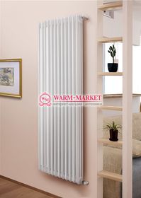 Вертикальный трубчатый радиатор Purmo Delta Lazerline 3180-12 секций, трехтрубный с боковым подключением.