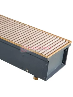 Внутрипольный конвектор Techno WD KVZs, высота 105 мм., ширина 350 мм., без решетки