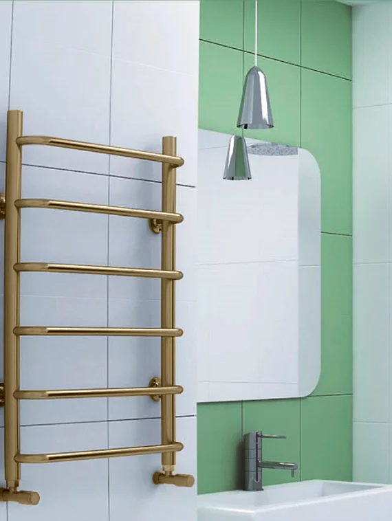 Standart Bronze - бронзовый полотенцесушитель с перекладинами выдвинутыми вперед.