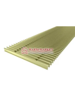 Решетка для конвектора Vitron золотая анодированная из алюминия шириной 400 мм.