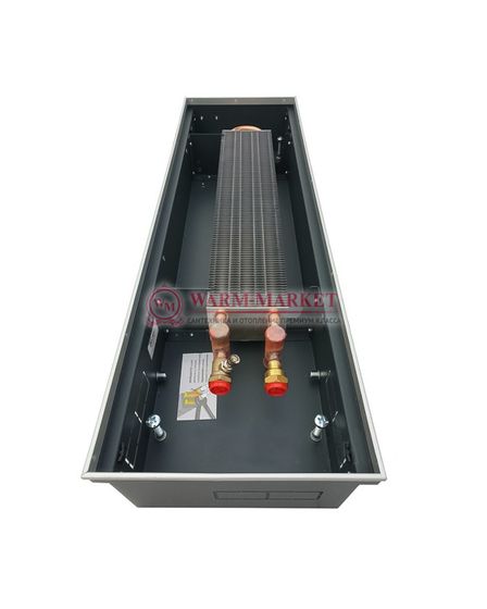 Внутрипольный конвектор Techno Usual KVZ, высота 120 мм., ширина 250 мм., без решетки